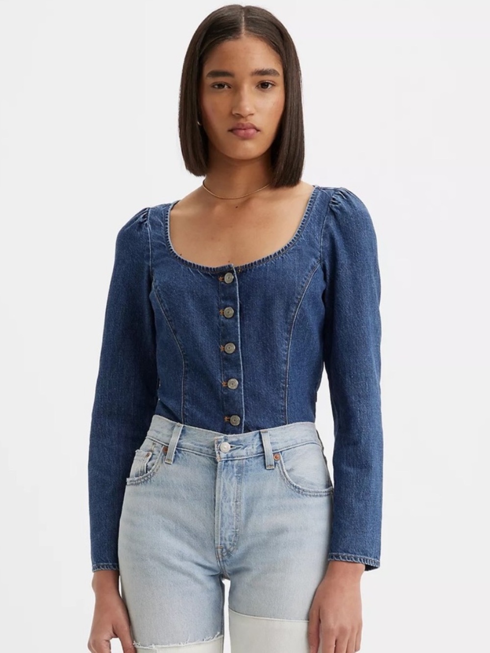 Levi’s Daryn Denim Corset Blouse